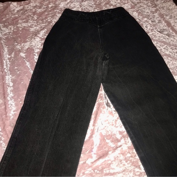 Vtg 80s/90s Rocky Mountain Black Denim High-Waist Goth/Grunge Pin-Up Mom Jeans - Picture 13 of 15